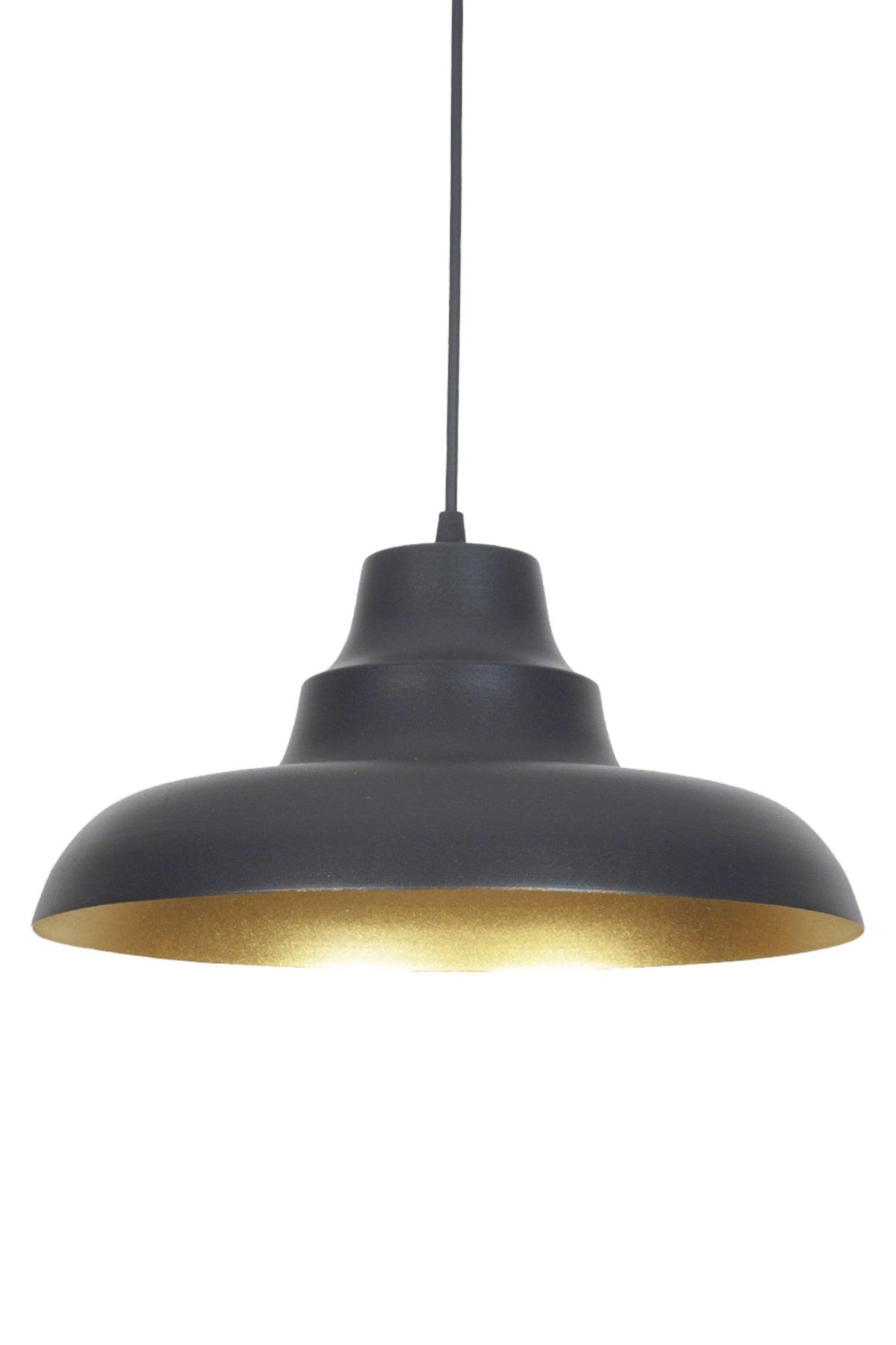 Kyiv Modern Design Black Inside Gold Color Metal Cafe - Kitchen Single Chandelier - Swordslife