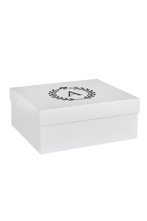 Black Clipped Blank Gift With Letter A Design