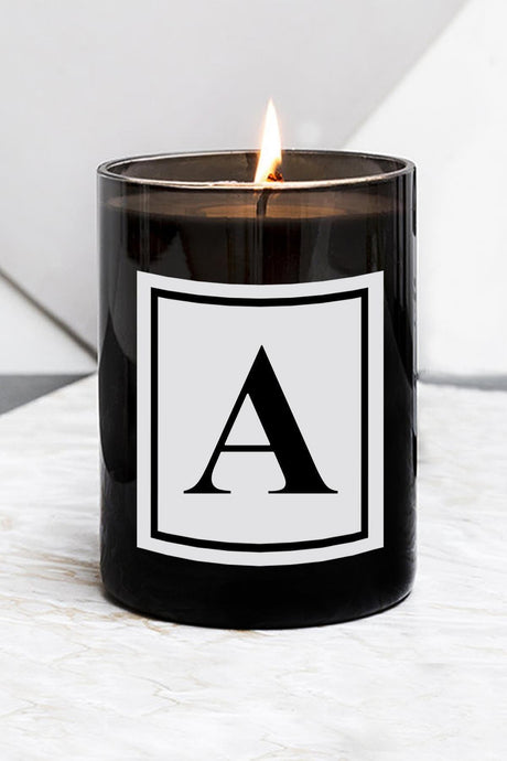 Letter A Large Size Black Glass Candle - Swordslife