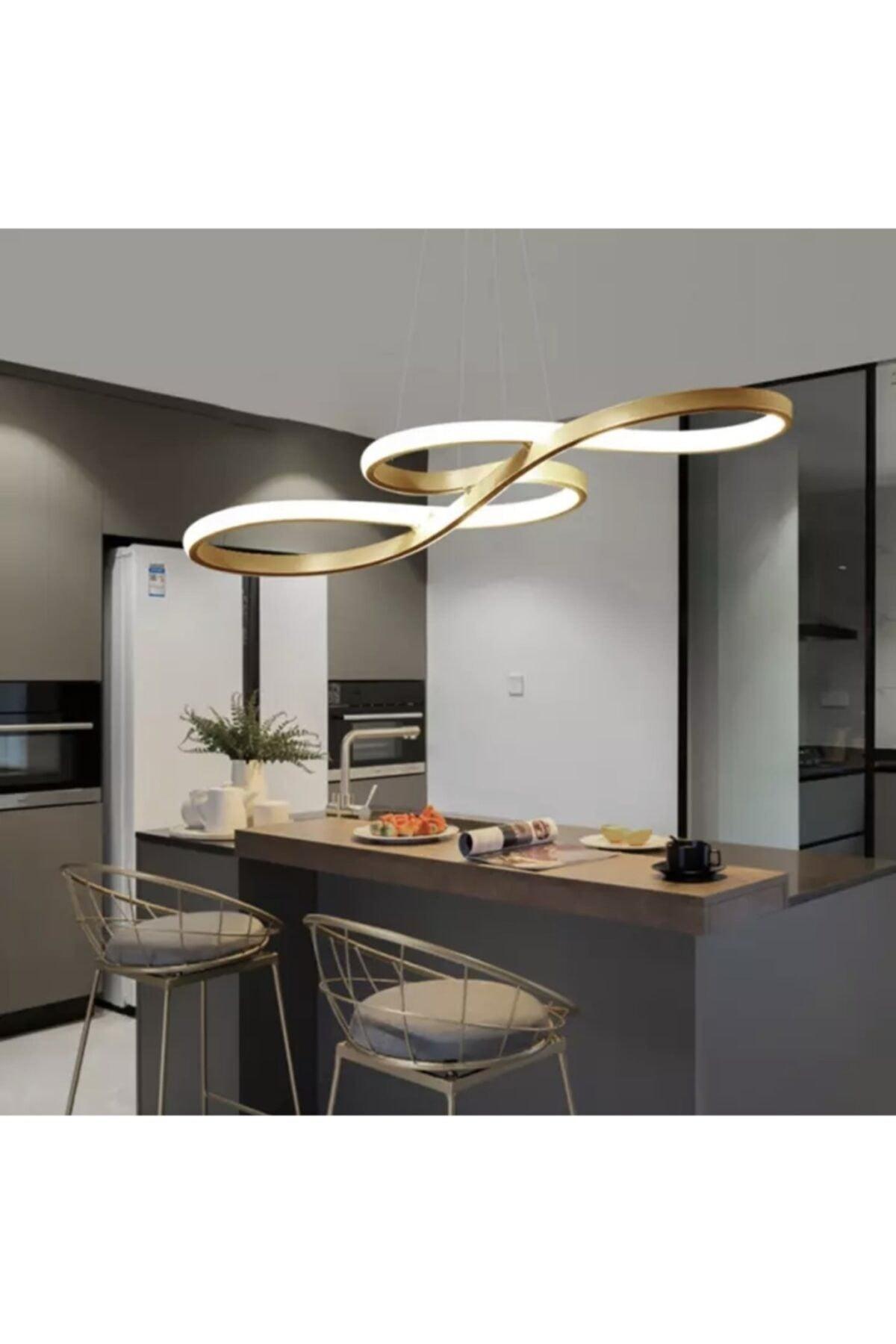 A+ Modern Pendant Lamp Power Led Chandelier Gold Yellow Led Chandelier - Swordslife