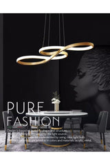 A+ Modern Pendant Lamp Power Led Chandelier Gold Yellow Led Chandelier - Swordslife