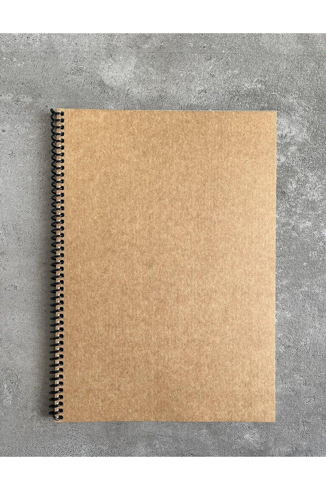 A4 Lined Spiral Notebook (brown Cover)