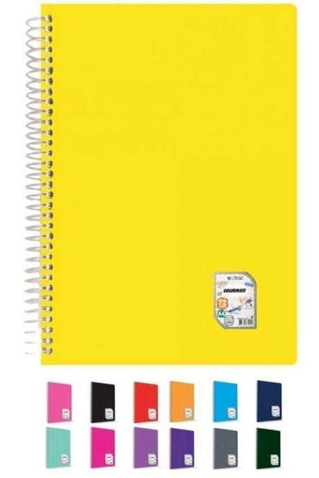 A4 Spiral Pp Covered Mixed Color Striped