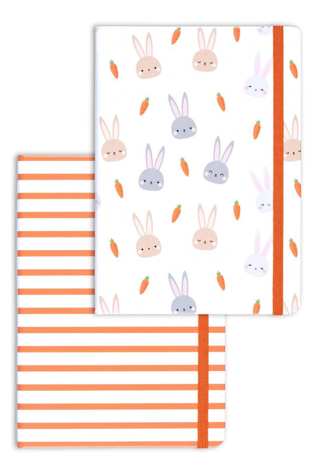 A5 Set Of 2 Notebooks 15x21 Cm Dotted Rabbit