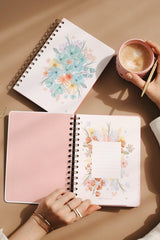 A5 Timeless Planner Agenda Claret Red Flowers