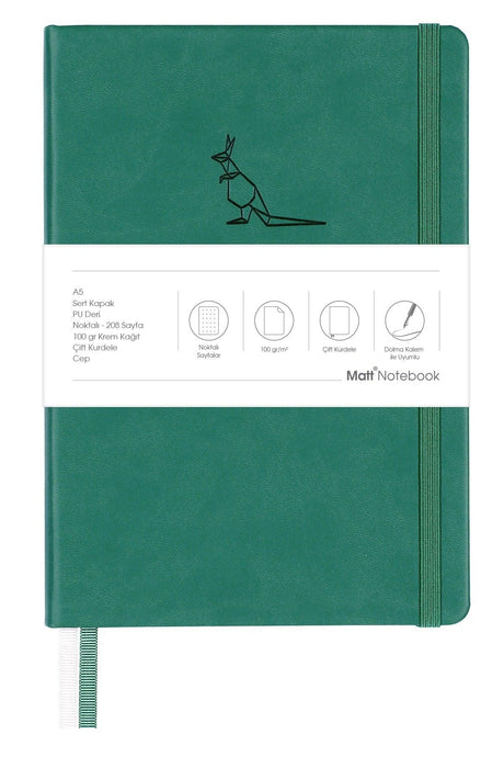 A5 Notebook Dotted Green