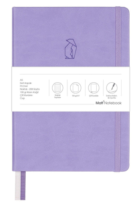 A5 Notebook Dotted Lilac