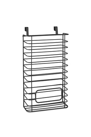 Hanging Bag Holder for Cabinet Door - Black