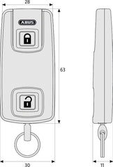 ABUS HomeTec Pro CFF3100 Wireless Remote Control - Swordslife