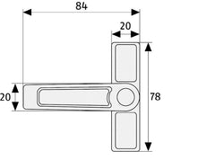 ABUS / Window lock / 2510 / brown / GL AL0089 - Swordslife