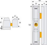 ABUS / Window lock / DF88 / brown / GL AL0089 - Swordslife