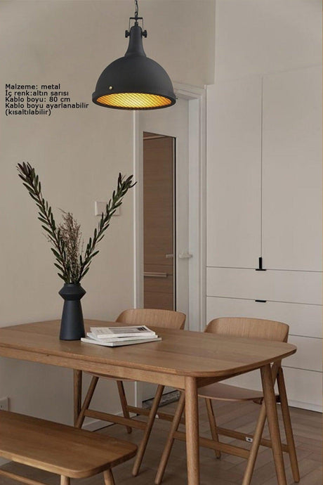 Acera Black Chandelier Single Modern Decorative Pendant Lamp Restaurant Showroom Fitness Kindergarten Home - Swordslife