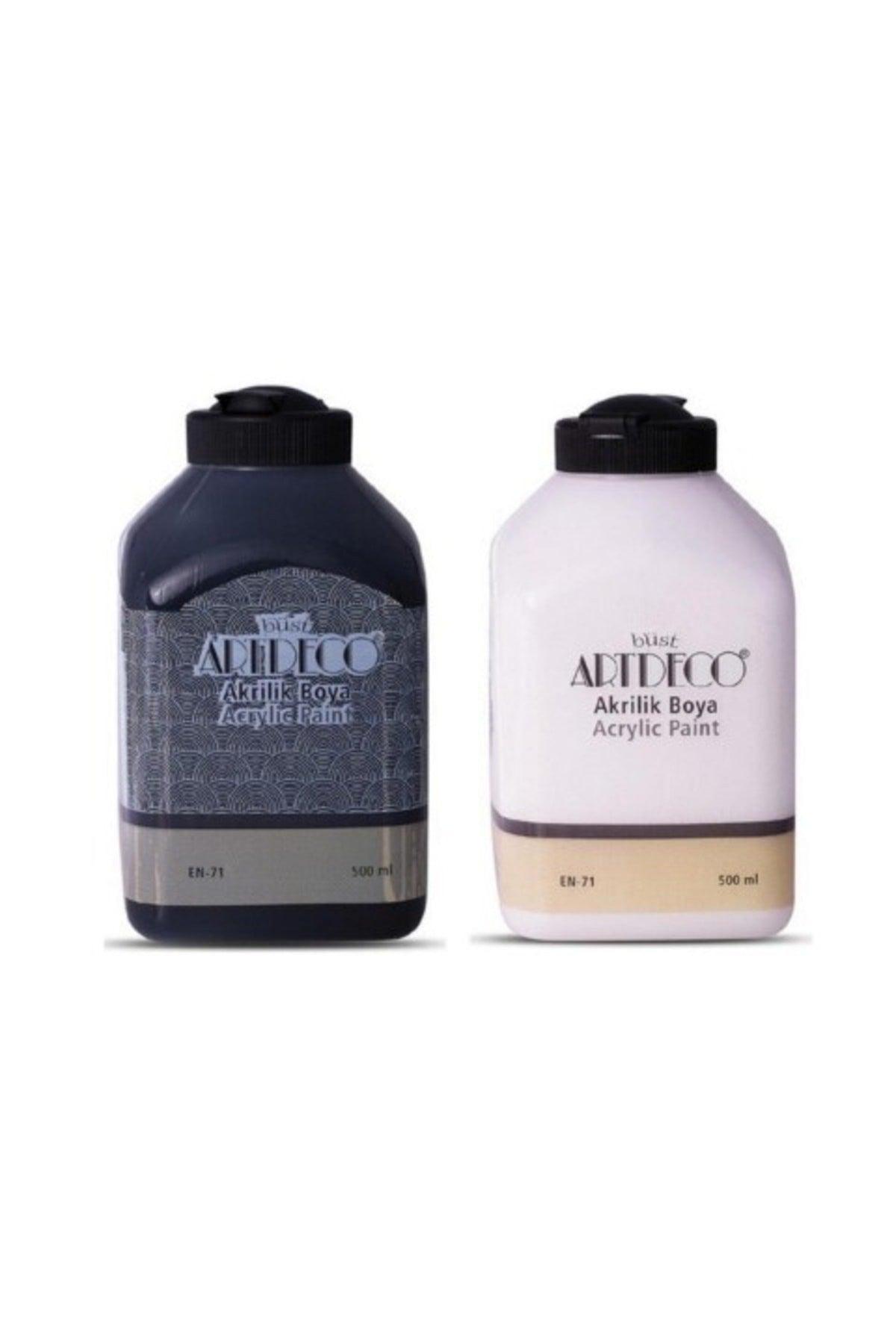 Acrylic Paint 500ml White + 500ml Black