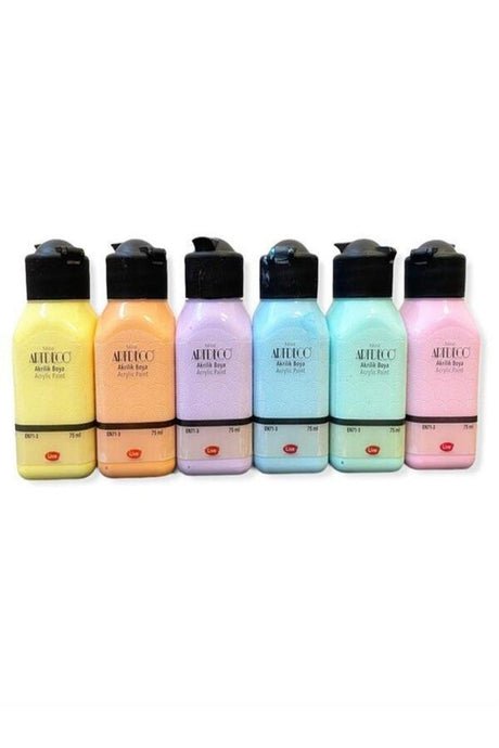 Acrylic Paint 6x75ml Pastel Colors
