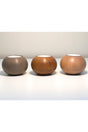 Adea Collection Wooden Candle Holder Set of Three Rustic Gray / Walnut / Ivory Decorative Candlestick Scented - Swordslife