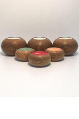 Adea + Luan Collection Six Candle Holders Set Wooden Decorative Scented - Swordslife