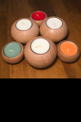 Adea + Luan Collection Six Candle Holders Set Wooden Decorative Scented - Swordslife