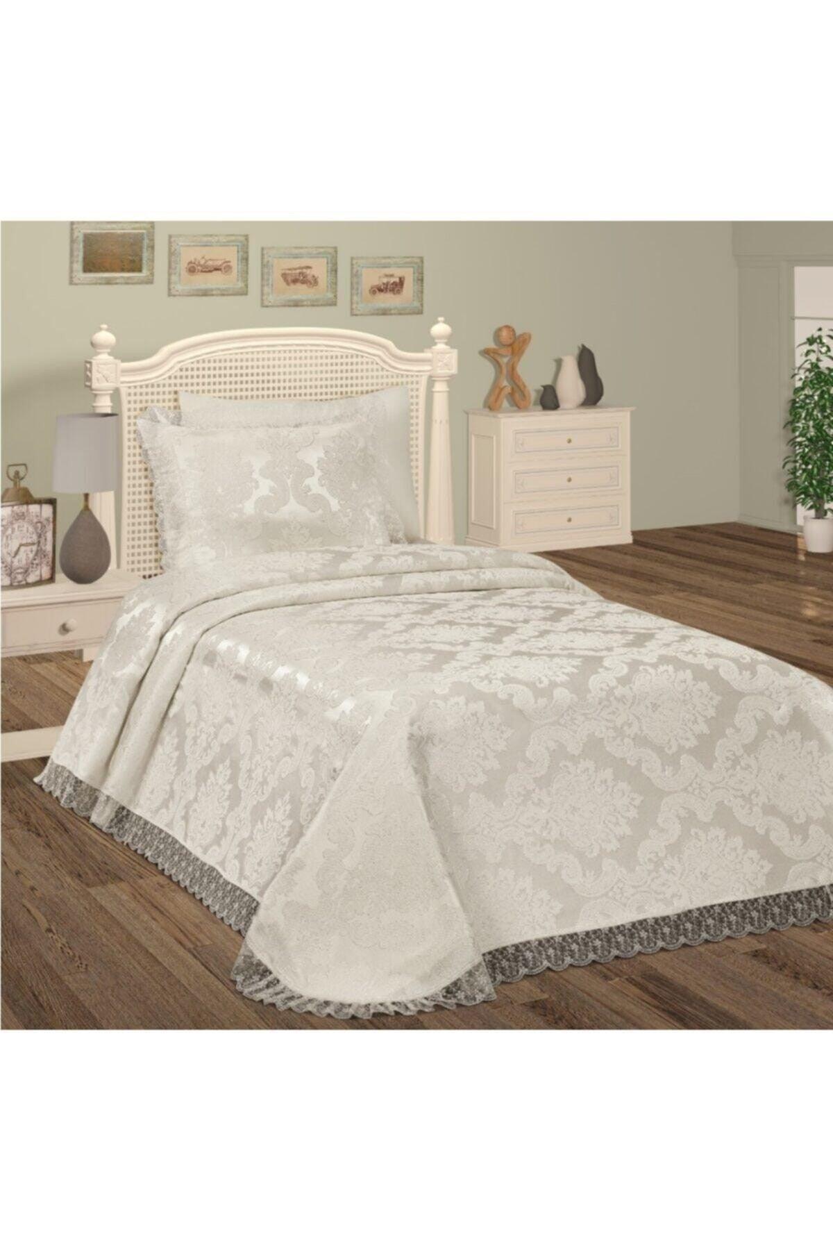 Aden Chenille Bedspread Flat Single 150x240 Cm Cream - Swordslife