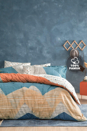 Aden Single Ranforce Duvet Cover Set - Navy Blue - Swordslife