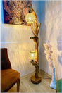 Wooden Floor Lamp 145-150 Cm New Yalikavak Series Natural Wood Wooden Floor Lamp - Swordslife