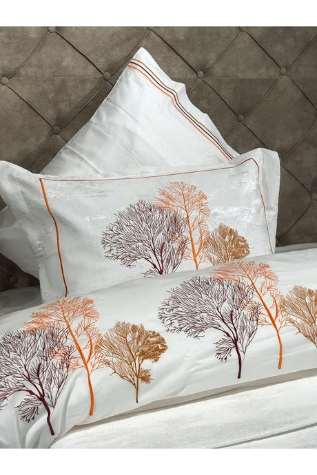 Tree Embroidery Duvet Cover Pique Set - Swordslife