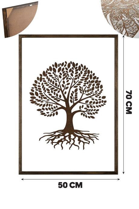 Tree1 Decorative Framed Wood Scraping , Home Office Wall Board - Swordslife