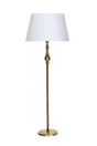 Tumbled Plated Retro Flat Single Leg Metal Floor Lamp Conical White Head - Swordslife