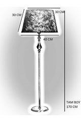 Tumbled Plated Retro Flat Single Leg Metal Floor Lamp Conical White Head - Swordslife