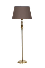 Tumbled Plated Retro Flat Single Leg Metal Floor Lamp Conical Dark Brown Headboard - Swordslife