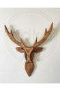 Wooden Deer Head 2D Walnut Color - Swordslife