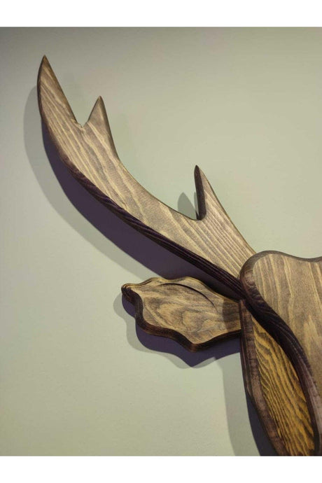 Wooden Deer Head / Wall Decoration / 2d - Swordslife