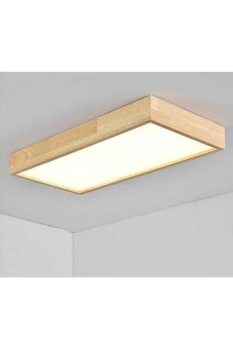 Ahşap Rahmen Deckenleuchte führte Beleuchtung Kronleuchter 30 * 120cm Wohnzimmer Küche Weiß6500 Licht Farbe - Swordslife