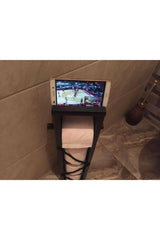 Ahşap Wc Papier WC Schwarz Toilettenpapier Telefonhalter Stand - Swordslife