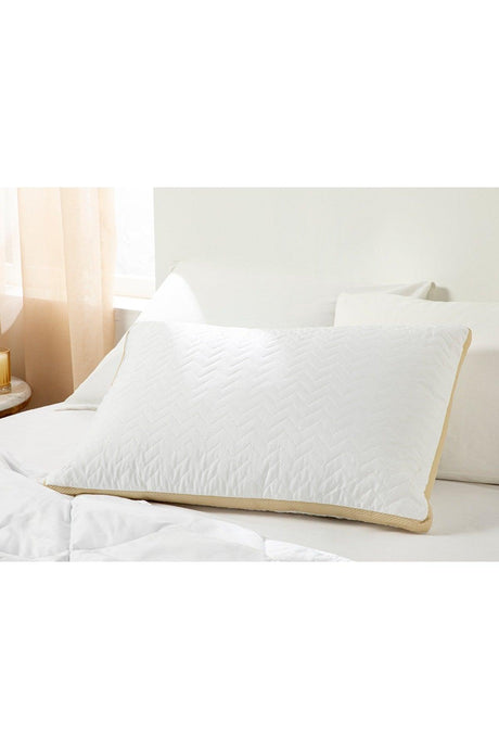 Air Plus Microfiber Pillow 50x70 Cm White – Gold - Swordslife