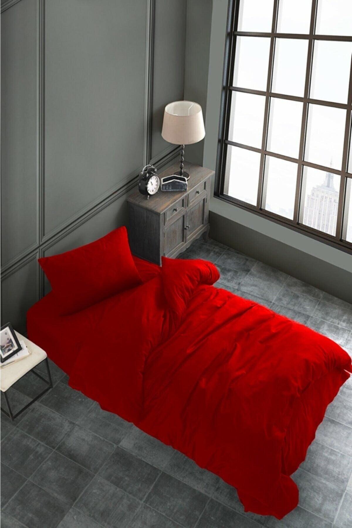 Akfil Cotton Red Single Duvet Cover Set - Swordslife