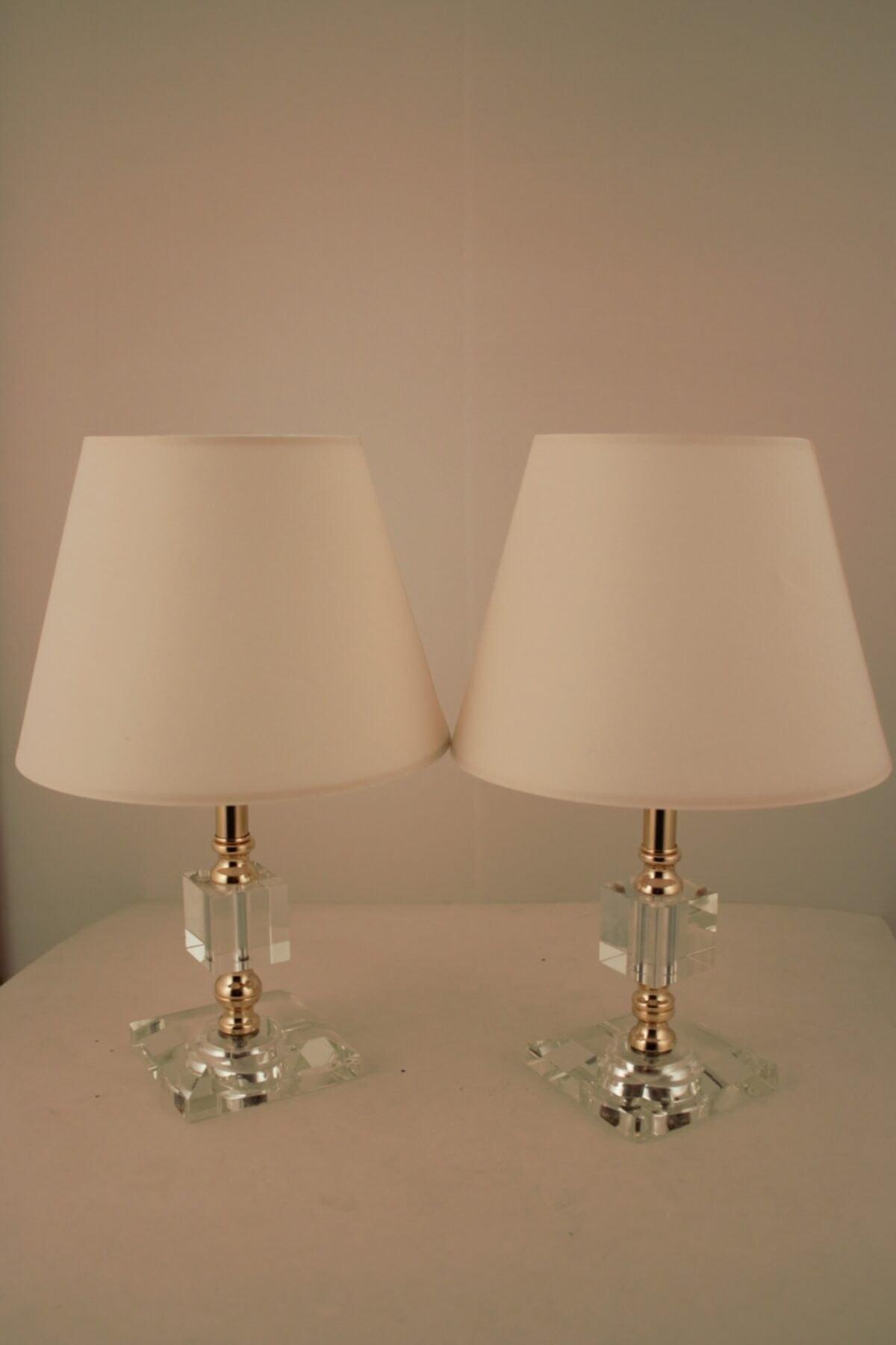 Akife Double Gold Crystal Lampshade Cream - Swordslife