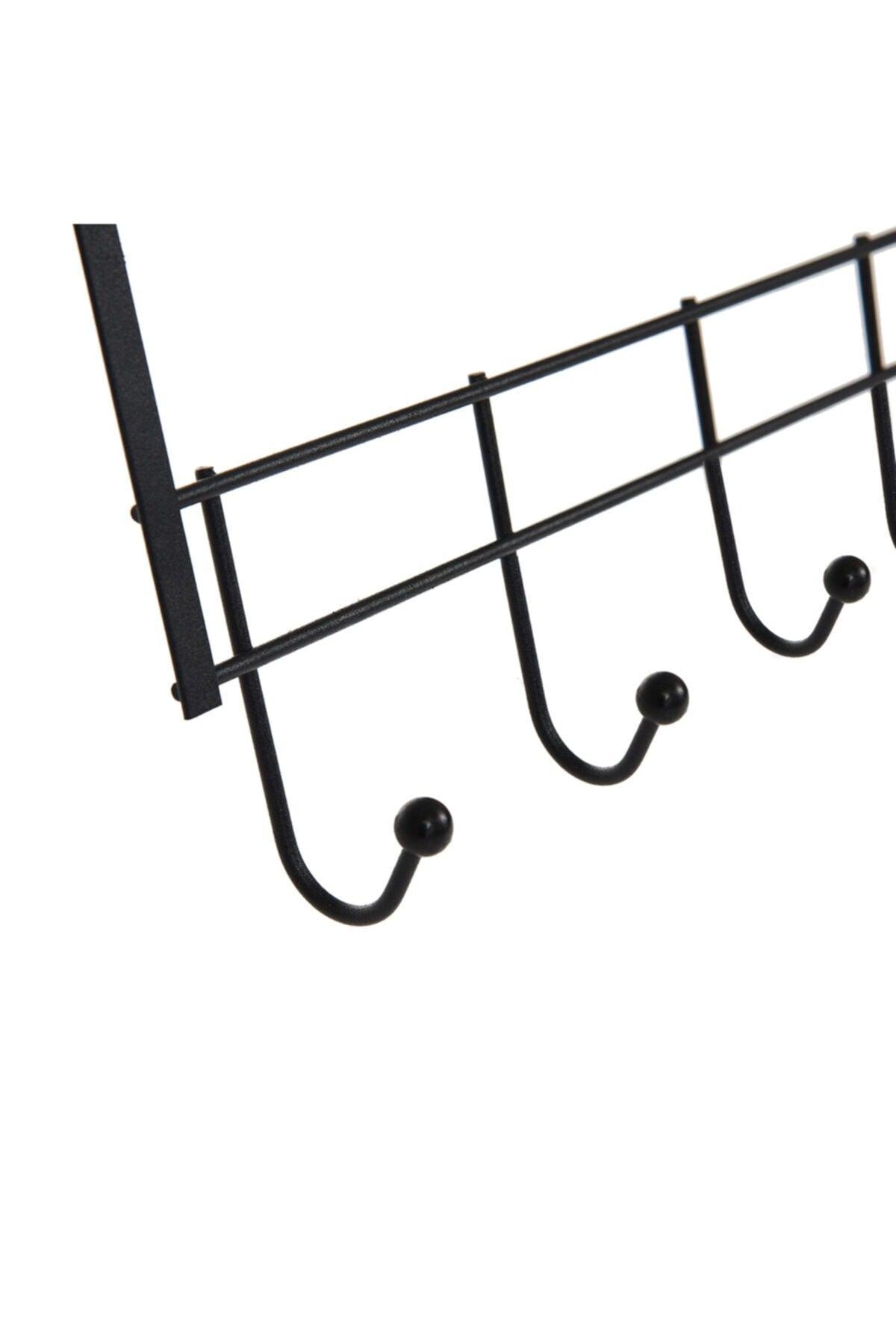 Akın Lux Eco 6 Pcs Hanger Behind The Door - Black