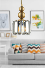 Alaba Single Chandelier Tumbled Transparent Stone - Swordslife