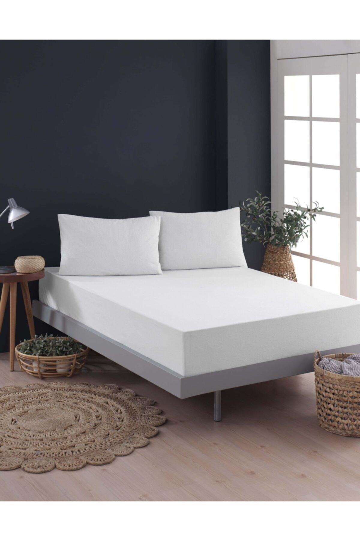 Mattress Fitted White Cotton Waterproof Mattress Protector Single Double Non Sweatproof Mattress Underlayment - Swordslife