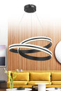 Alkım Black Modern 3 Color Light Led Chandelier - Swordslife
