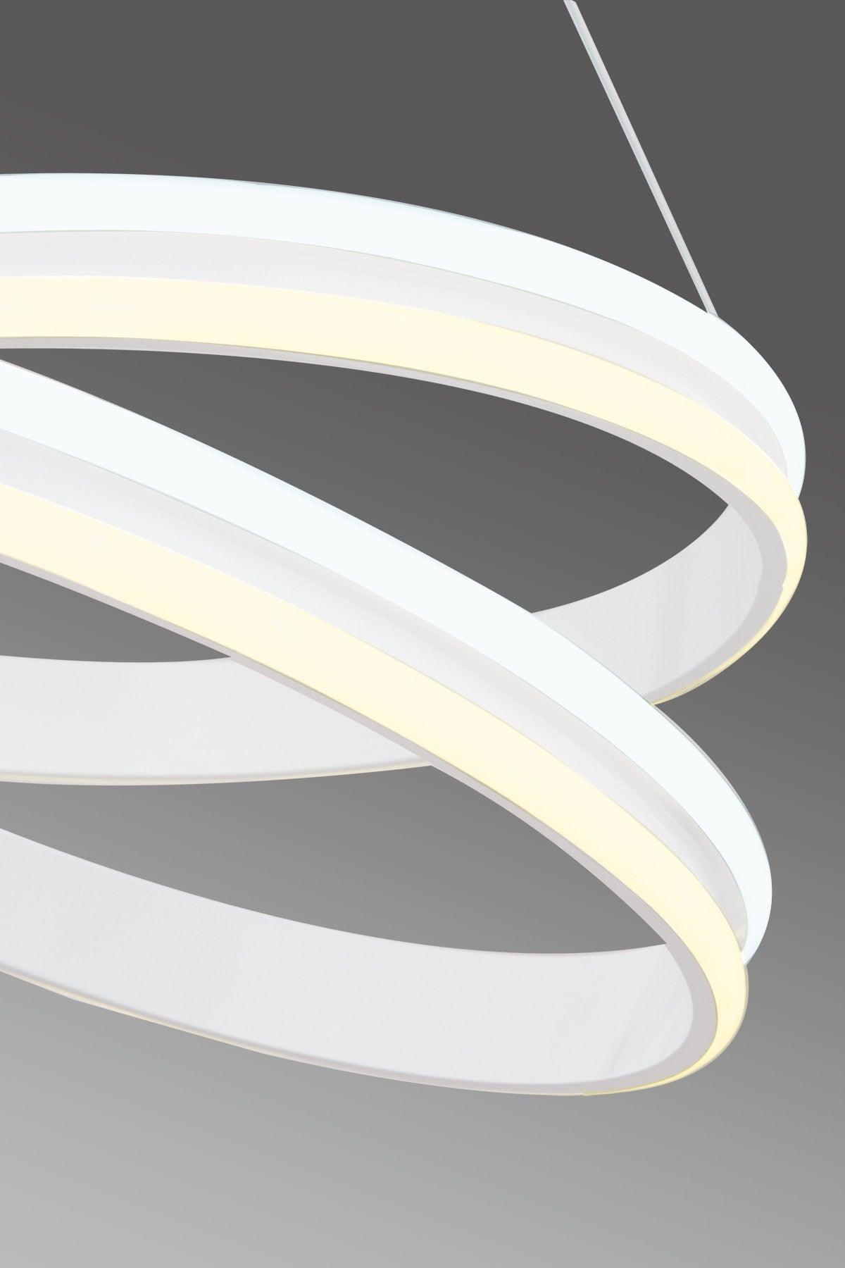 Alkım White Modern 3 Color Light Led Chandelier - Swordslife