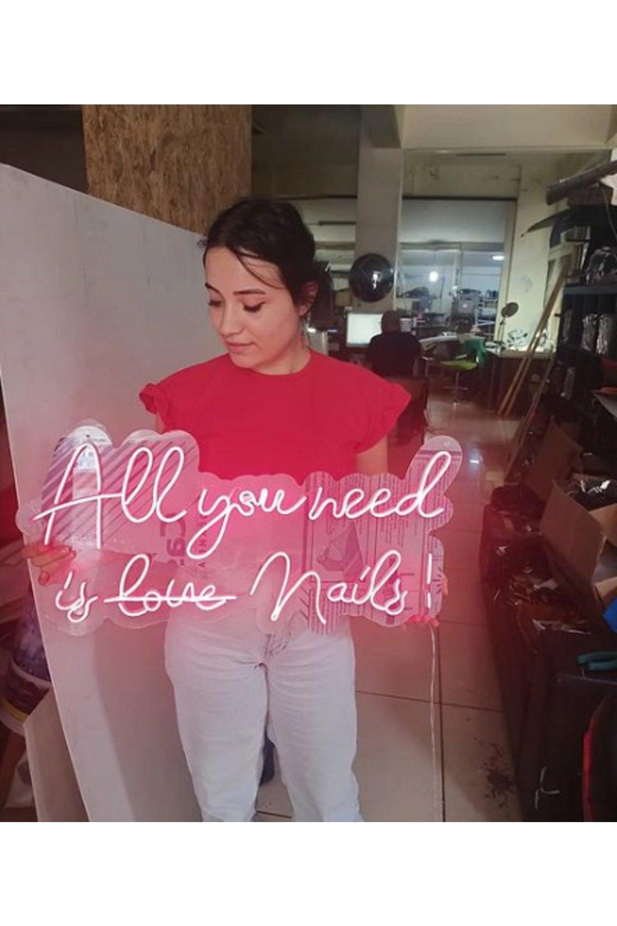 All You Need Is Love Nails! Written Neon Led Decorative Graffiti - Swordslife