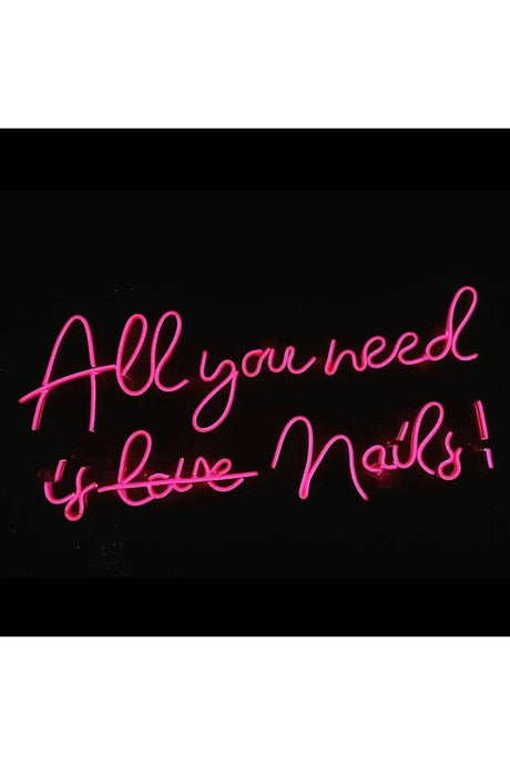 All You Need Is Love Nails! Written Neon Led Decorative Graffiti - Swordslife