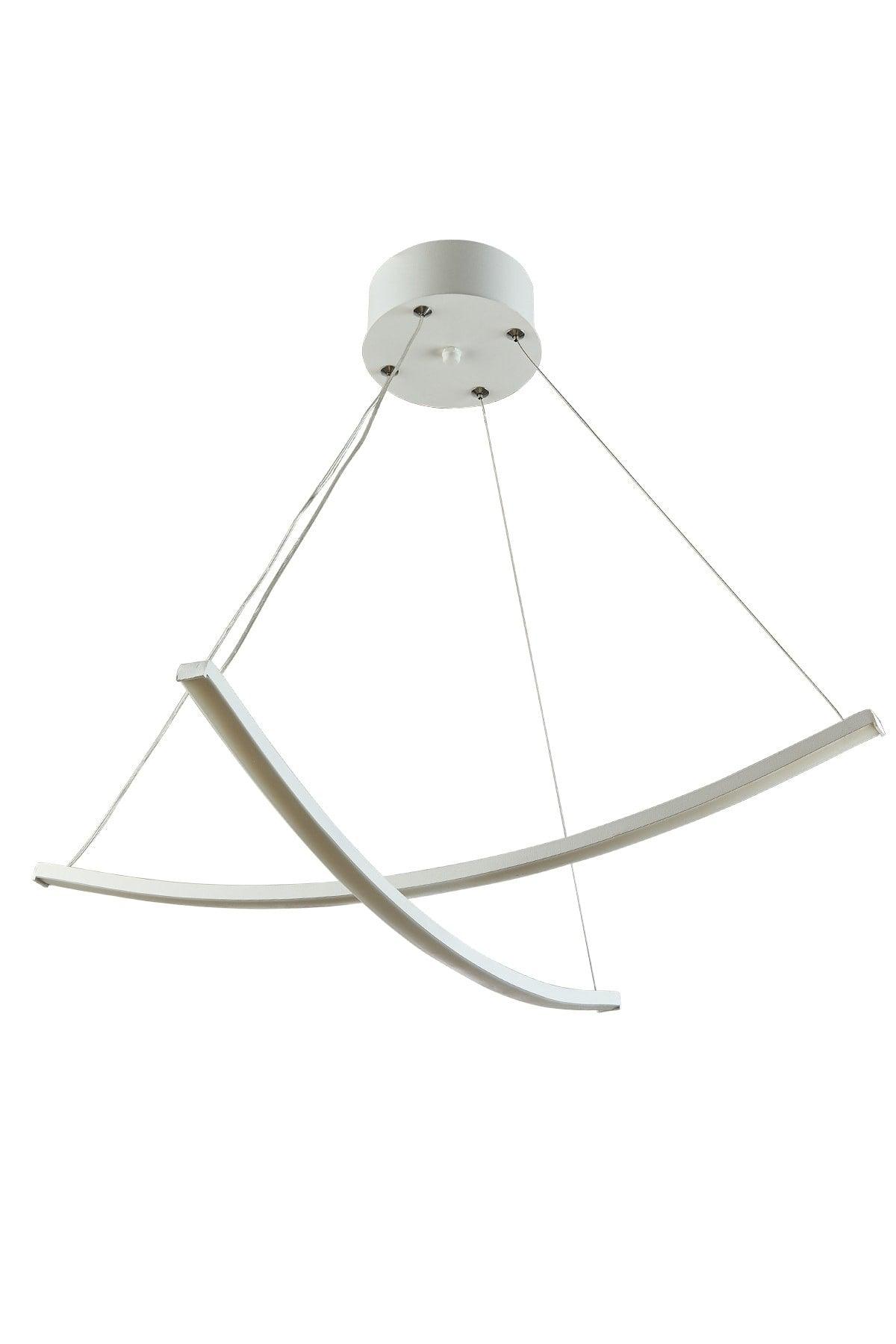 Almira White Case White Color Modern Led Double Chandelier - Swordslife