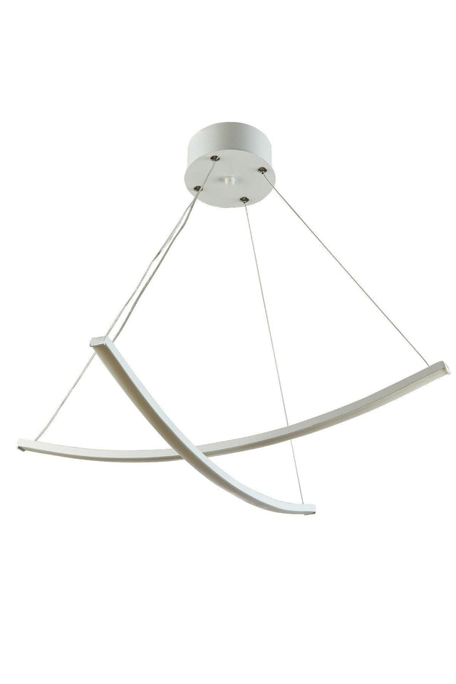 Almira White Case White Color Modern Led Double Chandelier - Swordslife