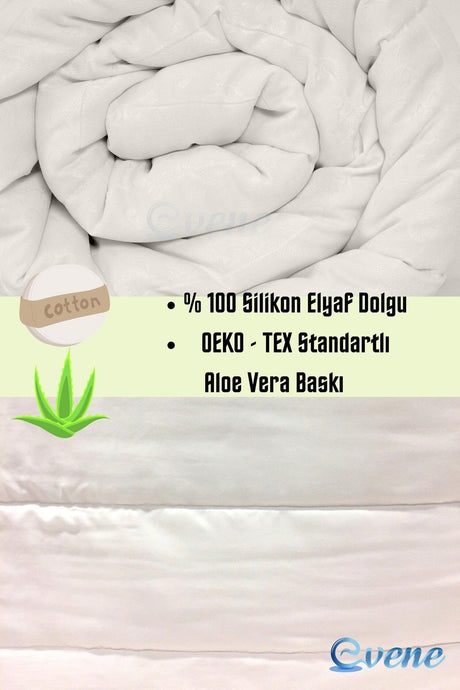 Aloe Vera Double Silicone Fiber Quilt 195x215 Cm 2 Pieces 800 Gr Beads Silicone Pillow - Swordslife