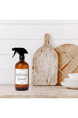 Amber Brown Glass Bottle Bathroom Cleaner