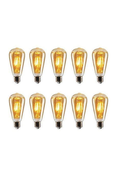 Amber Color St64 Filament Rustic 4w Led Bulb
