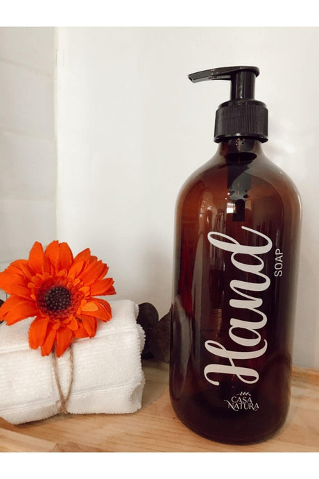 Amber Glass Bottle 500ml Hand Soap - Swordslife