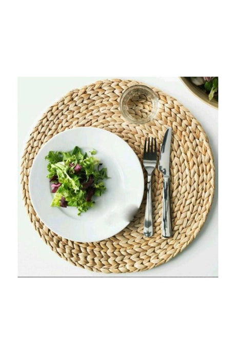 Placemat 2 Pieces Bamboo Straw Backing Knitted Fma790070 - Swordslife